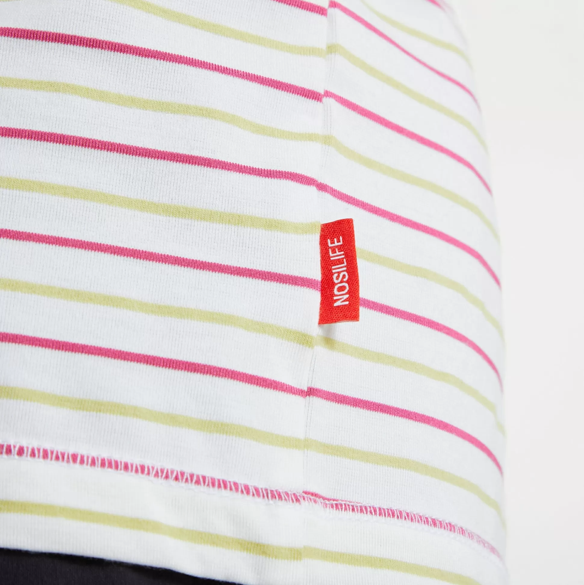 Craghoppers Kid'S Nosilife Paola Long Sleeved T-Shirt - Raspberry / Lime Sorbet Stripe<Kids Long Sleeve