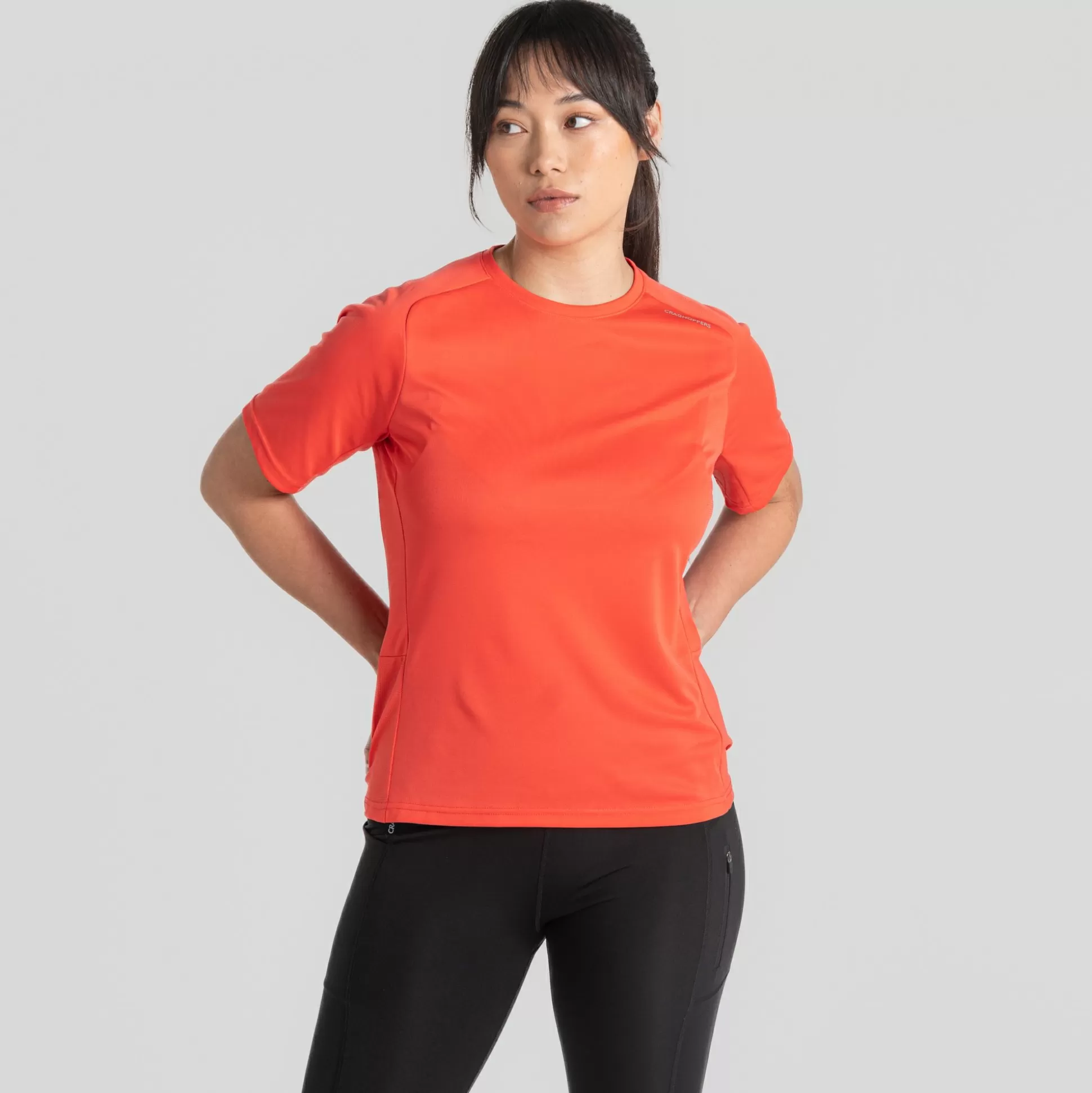 Craghoppers Women'S Dynamic Pro Short Sleeve T-Shirt - Rose Coral<Womens Short Sleeve